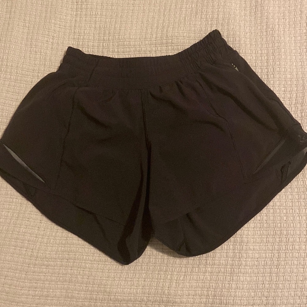 Lululemon black running shorts